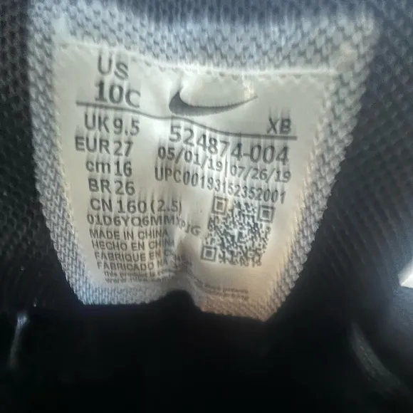 Nike ACG Toddler Woodside 2 High 524874-001 Size 10C Black Sneakers