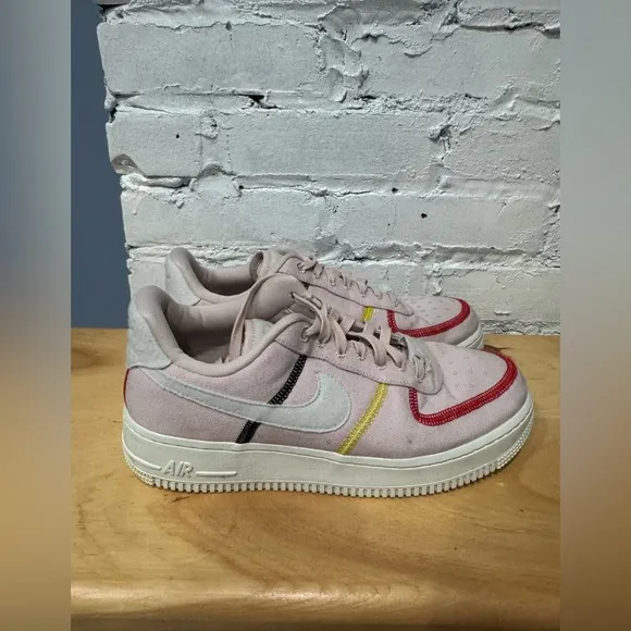 Nike Air Force 1 '07 Low LX Stitched Canvas Women's Size 8.5 Siltstone Red 2020