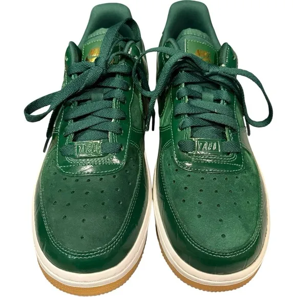 Nike Air Force 1 07 LXAF1 Gorge Green Croc Women's Tennis Shoes DZ2708-300 Sz 7