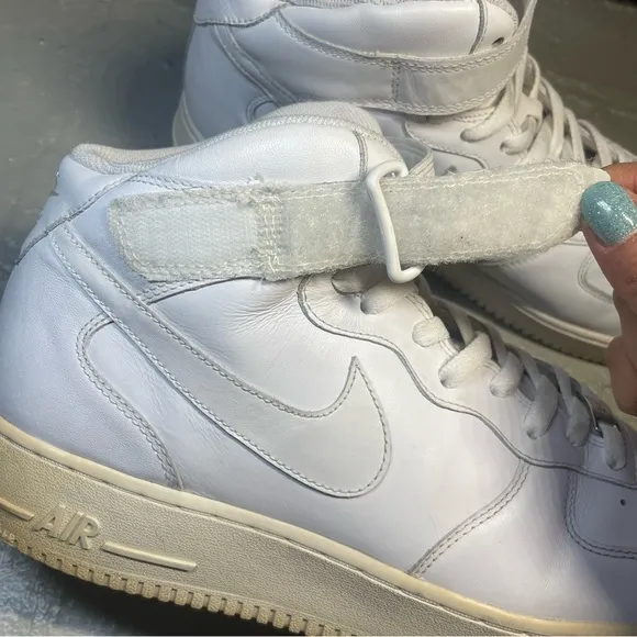 Nike Air Force 1 AF1 Mid '07 Triple White Sneakers Shoes size 13