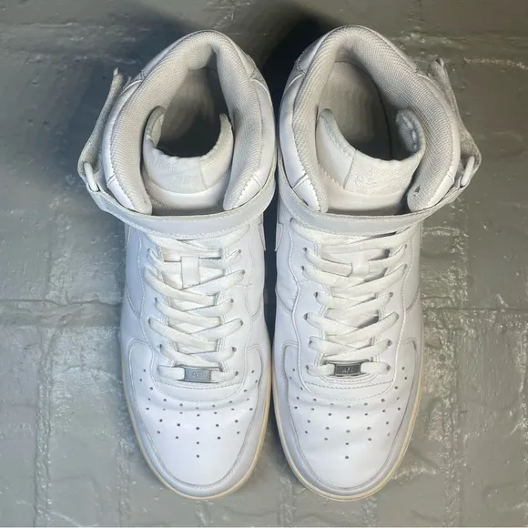 Nike Air Force 1 AF1 Mid '07 Triple White Sneakers Shoes size 13