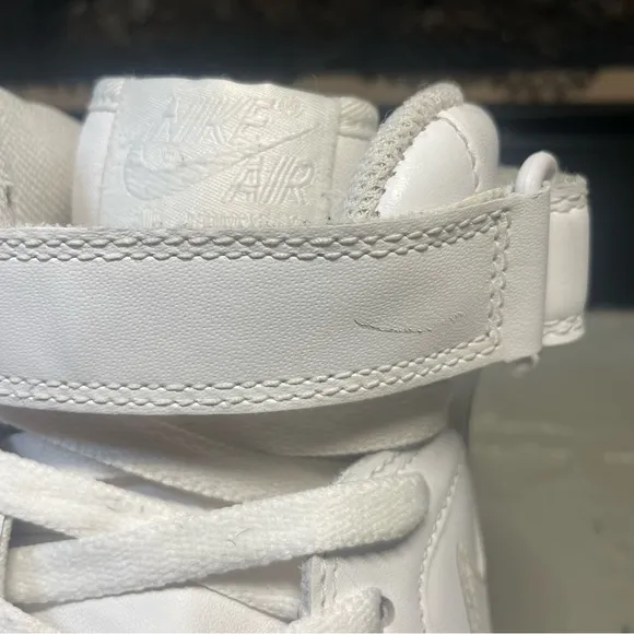 Nike Air Force 1 AF1 Mid '07 Triple White Sneakers Shoes size 13