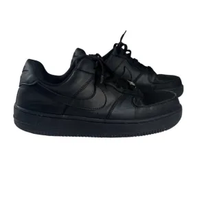 Nike Air Force 1 Leather Sneakers Low 11 Black Shoes Lace Up