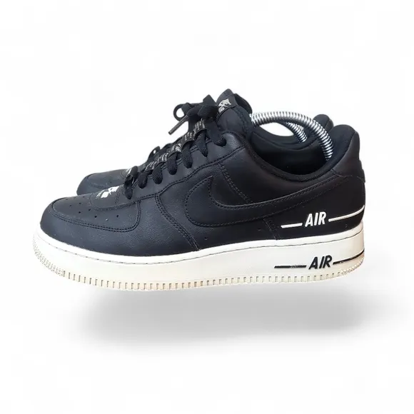 Nike Air Force 1 Low Double Air Low Black White Running Sneakers Men's Size 8