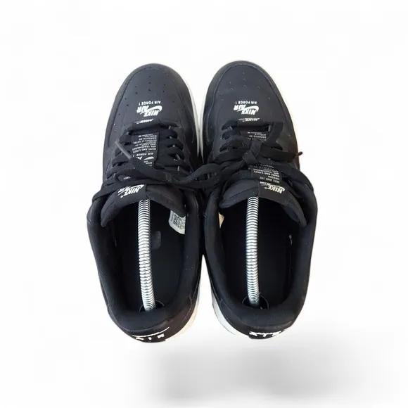 Nike Air Force 1 Low Double Air Low Black White Running Sneakers Men's Size 8
