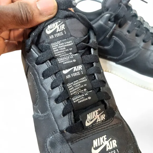 Nike Air Force 1 Low Double Air Low Black White Running Sneakers Men's Size 8