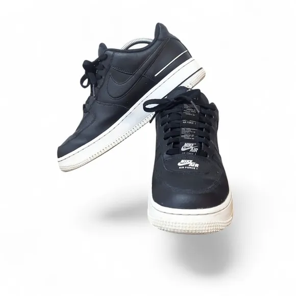 Nike Air Force 1 Low Double Air Low Black White Running Sneakers Men's Size 8