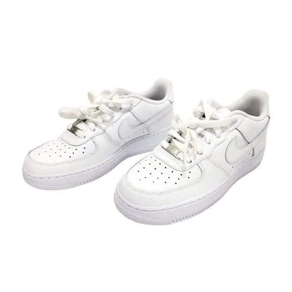 Nike Air Force 1 Youth Shoes DH2920-111 White Leather Size 6.5Y EU 39 Sneakers