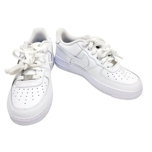 Nike Air Force 1 Youth Shoes DH2920-111 White Leather Size 6.5Y EU 39 Sneakers