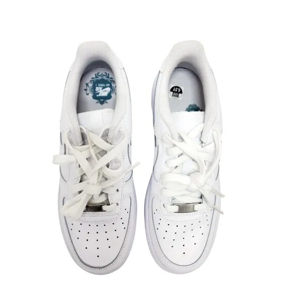 Nike Air Force 1 Youth Shoes DH2920-111 White Leather Size 6.5Y EU 39 Sneakers