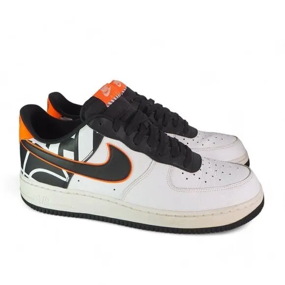 Nike Air Force 1 '07 LV8 'White Black Orange' Sneakers 823511-104 Men's 12