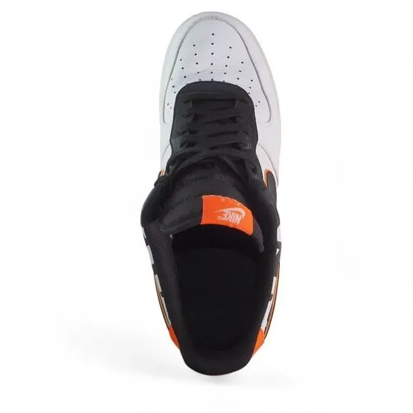Nike Air Force 1 '07 LV8 'White Black Orange' Sneakers 823511-104 Men's 12