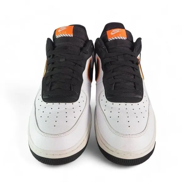 Nike Air Force 1 '07 LV8 'White Black Orange' Sneakers 823511-104 Men's 12