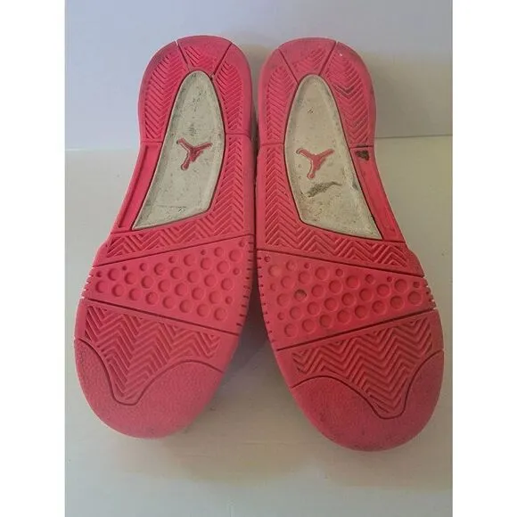 Nike Air Jordan Big Fund Girl's Black And Pink Lace-Up Sneaker Shoes Size 5.5Y