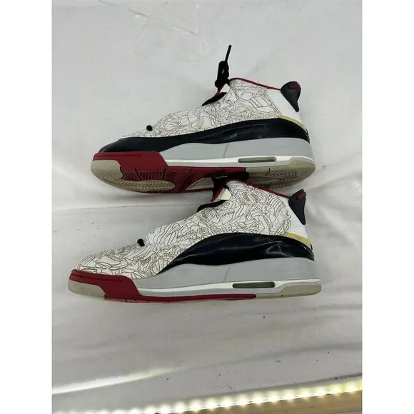 Nike Air Jordan Dub Zero GS Fire Red Chicago White Black Kids Sneakers 5.5 Youth