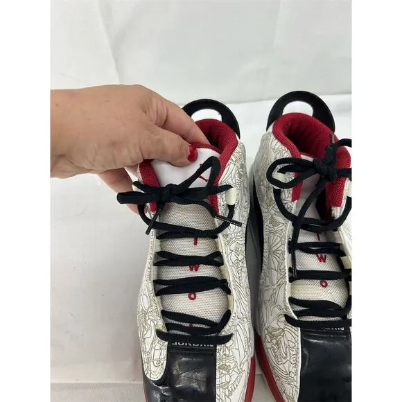 Nike Air Jordan Dub Zero GS Fire Red Chicago White Black Kids Sneakers 5.5 Youth