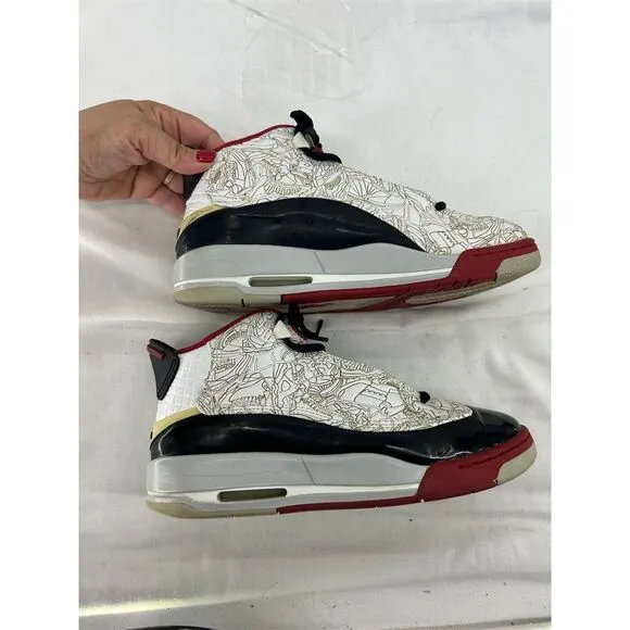 Nike Air Jordan Dub Zero GS Fire Red Chicago White Black Kids Sneakers 5.5 Youth