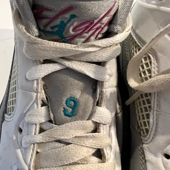 NIKE Air Jordan Flight Shoes - White Tropical - Youth 3.5