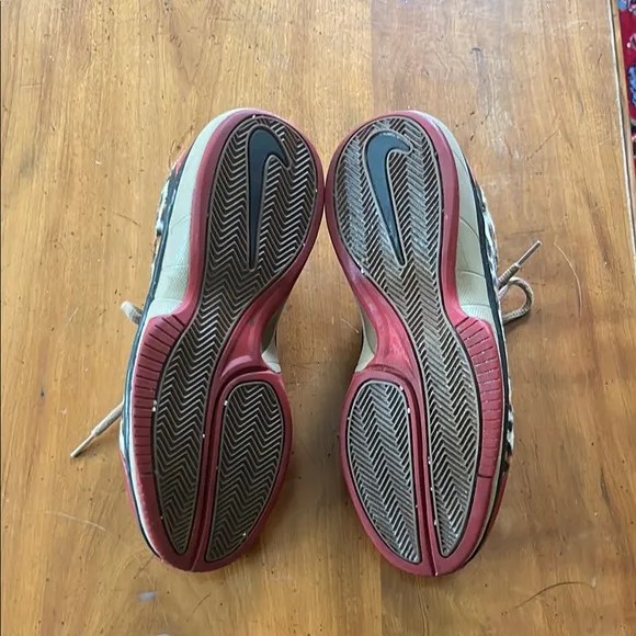 Nike Air Leopard Print Sneakers with Red Accents- Rare and Unique
