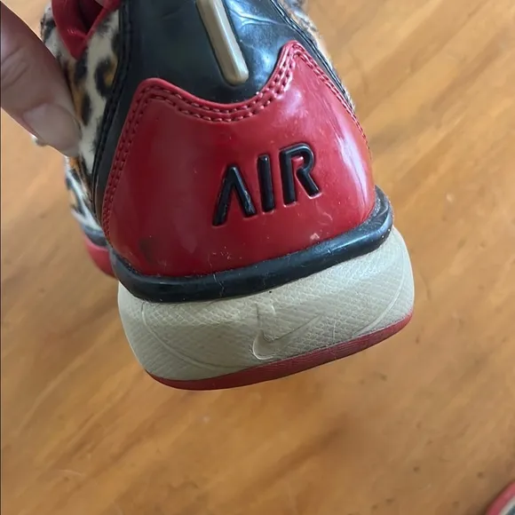 Nike Air Leopard Print Sneakers with Red Accents- Rare and Unique
