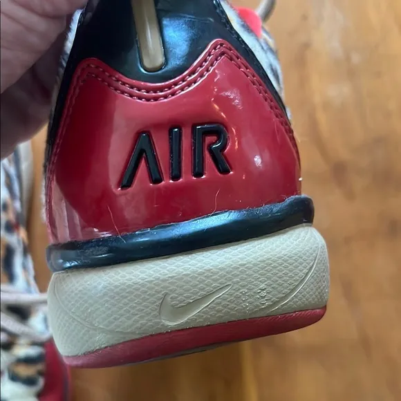 Nike Air Leopard Print Sneakers with Red Accents- Rare and Unique
