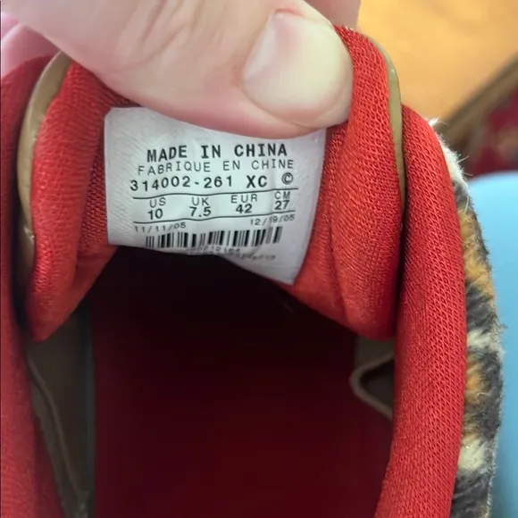 Nike Air Leopard Print Sneakers with Red Accents- Rare and Unique