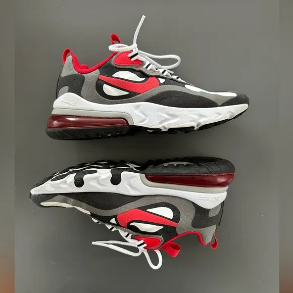 Nike Air Max 270 React GS University Red Sneaker Shoes Youth 4.5/W 5.5.