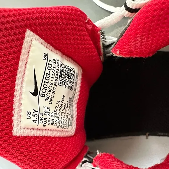 Nike Air Max 270 React GS University Red Sneaker Shoes Youth 4.5/W 5.5.