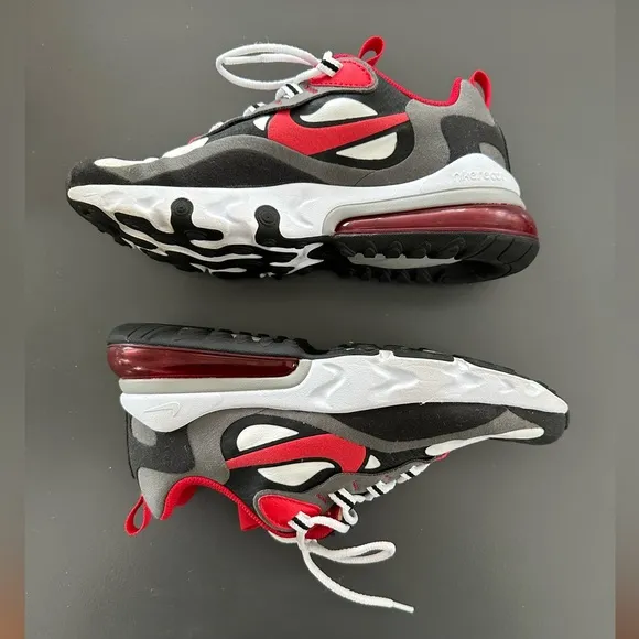 Nike Air Max 270 React GS University Red Sneaker Shoes Youth 4.5/W 5.5.