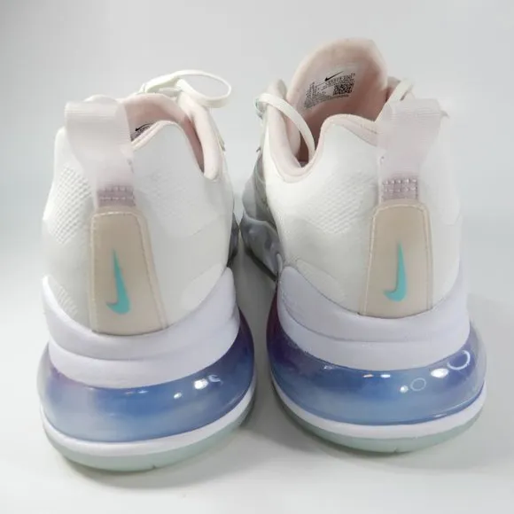 NIKE Air Max 270 React Women's SIZE 12 Summit White Bleached Aqua CK6929-100 NEW
