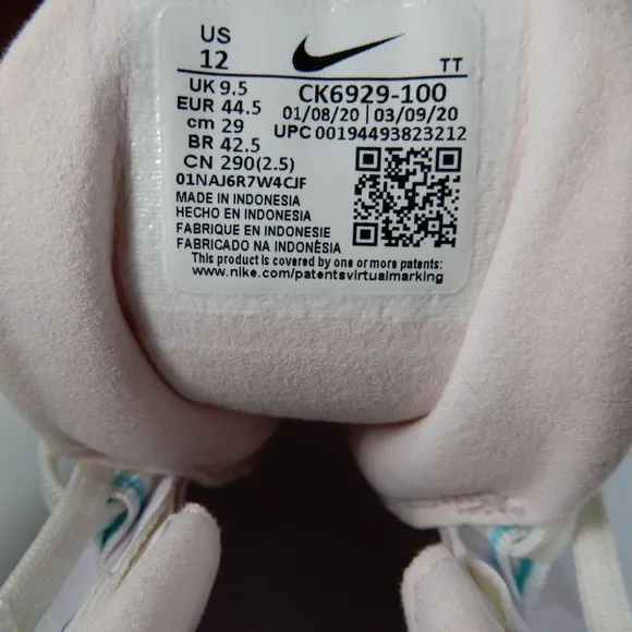 NIKE Air Max 270 React Women's SIZE 12 Summit White Bleached Aqua CK6929-100 NEW