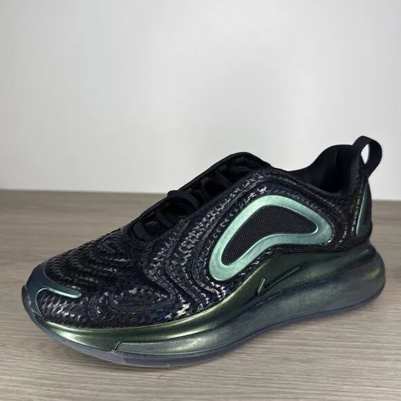 NIKE AIR MAX 720 GS THROWBACK FUTURE YOUTHS 5.5Y WOMENS SHOES SIZE 7 BLACK