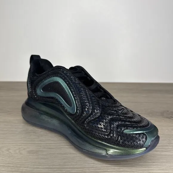 NIKE AIR MAX 720 GS THROWBACK FUTURE YOUTHS 5.5Y WOMENS SHOES SIZE 7 BLACK