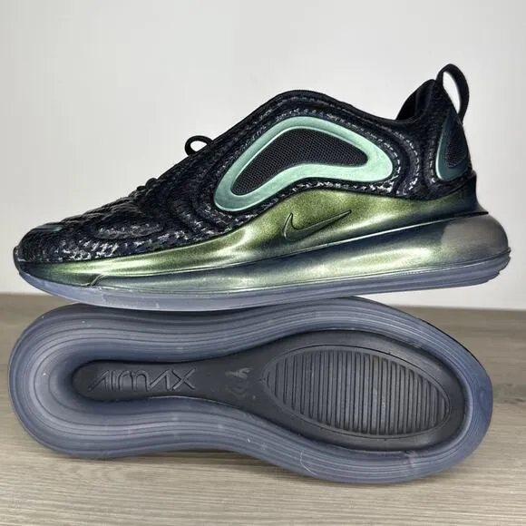 NIKE AIR MAX 720 GS THROWBACK FUTURE YOUTHS 5.5Y WOMENS SHOES SIZE 7 BLACK