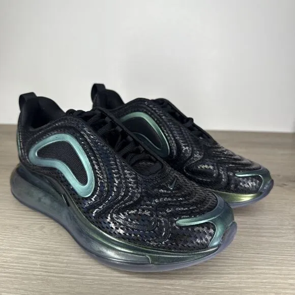 NIKE AIR MAX 720 GS THROWBACK FUTURE YOUTHS 5.5Y WOMENS SHOES SIZE 7 BLACK