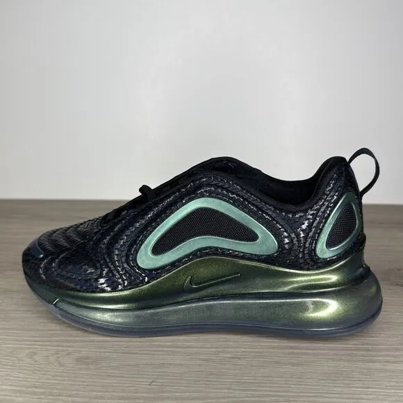 NIKE AIR MAX 720 GS THROWBACK FUTURE YOUTHS 5.5Y WOMENS SHOES SIZE 7 BLACK