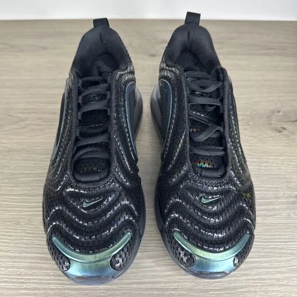 NIKE AIR MAX 720 GS THROWBACK FUTURE YOUTHS 5.5Y WOMENS SHOES SIZE 7 BLACK