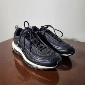 Nike Air Max 97 Black and White Athletic Shoes with Cushioned Sole Size 10