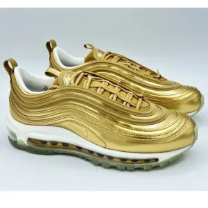 Nike Air Max 97 LX Metallic Gold Sneakers Size 6