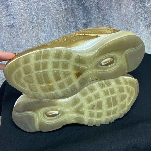 Nike Air Max 97 LX Metallic Gold Sneakers Size 6