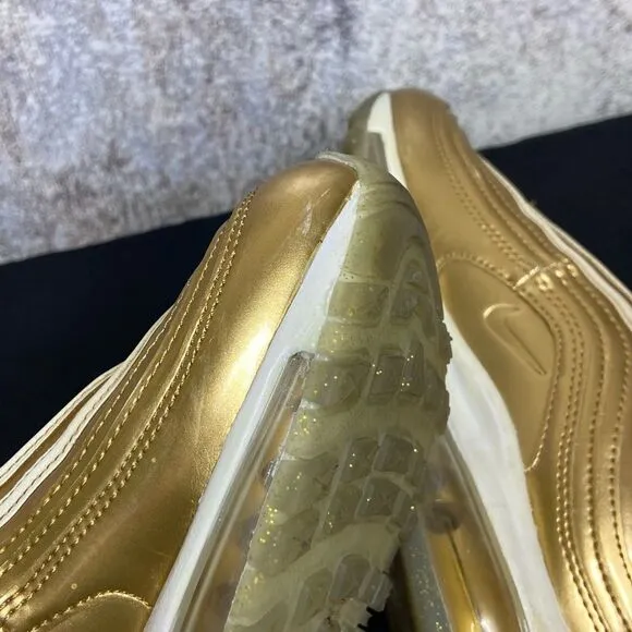 Nike Air Max 97 LX Metallic Gold Sneakers Size 6
