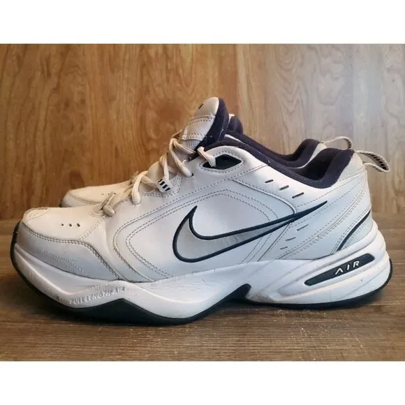 Nike Air Monarch Athletic Shoes Sneakers Mens Size 12 White Navy