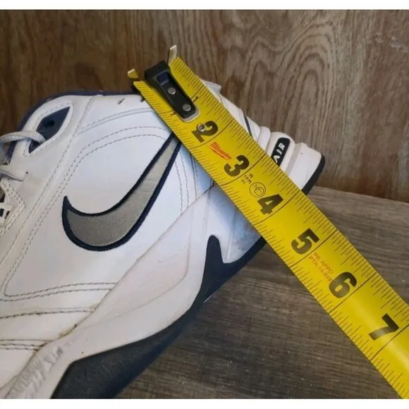 Nike Air Monarch Athletic Shoes Sneakers Mens Size 12 White Navy