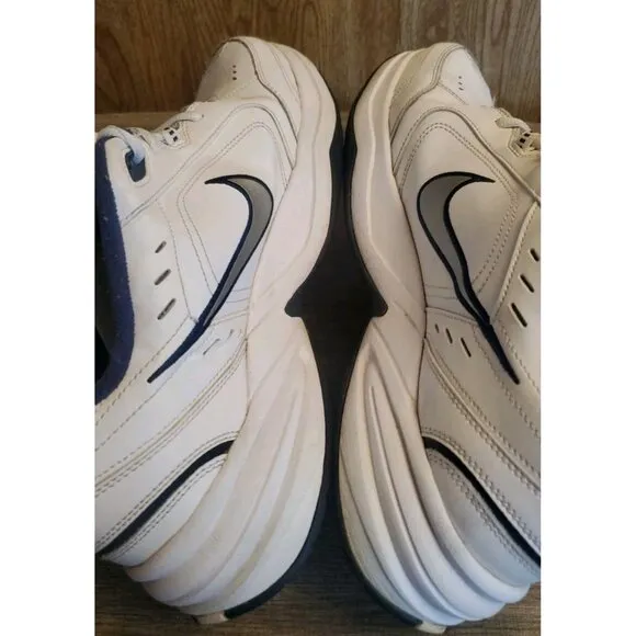 Nike Air Monarch Athletic Shoes Sneakers Mens Size 12 White Navy