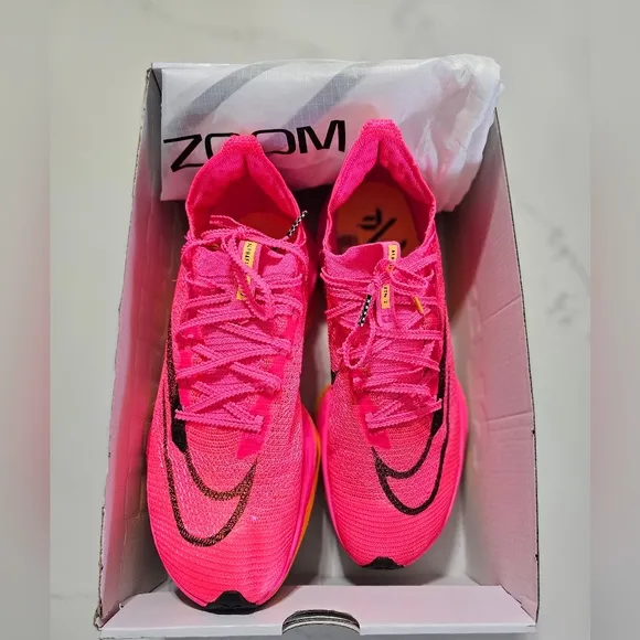 Nike Air Zoom Alphafly Running Shoee! Hot Pink/Orange. Women's 12/Men's 10.5 New