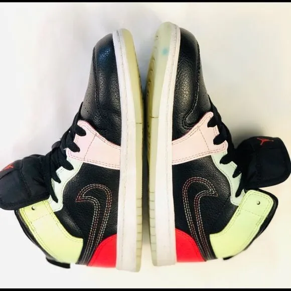 Nike Air Jordan Mid Glow N Dark Youth Shoes SZ 3Y