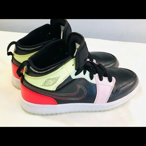 Nike Air Jordan Mid Glow N Dark Youth Shoes SZ 3Y