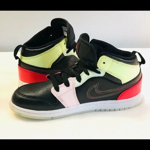 Nike Air Jordan Mid Glow N Dark Youth Shoes SZ 3Y