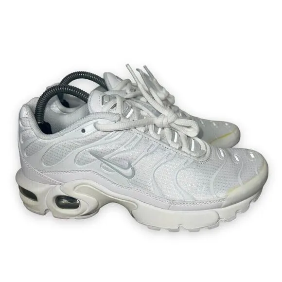 Nike Air Max Plus GS 'White Metallic Silver' AR1852-100 Youth 4.5 Women's 6