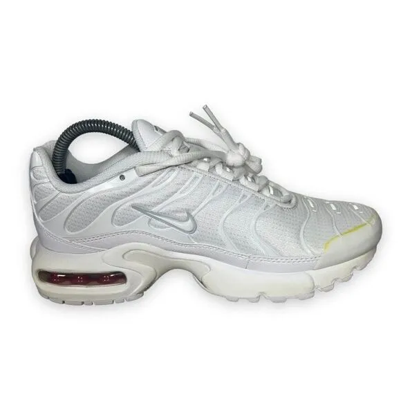 Nike Air Max Plus GS 'White Metallic Silver' AR1852-100 Youth 4.5 Women's 6